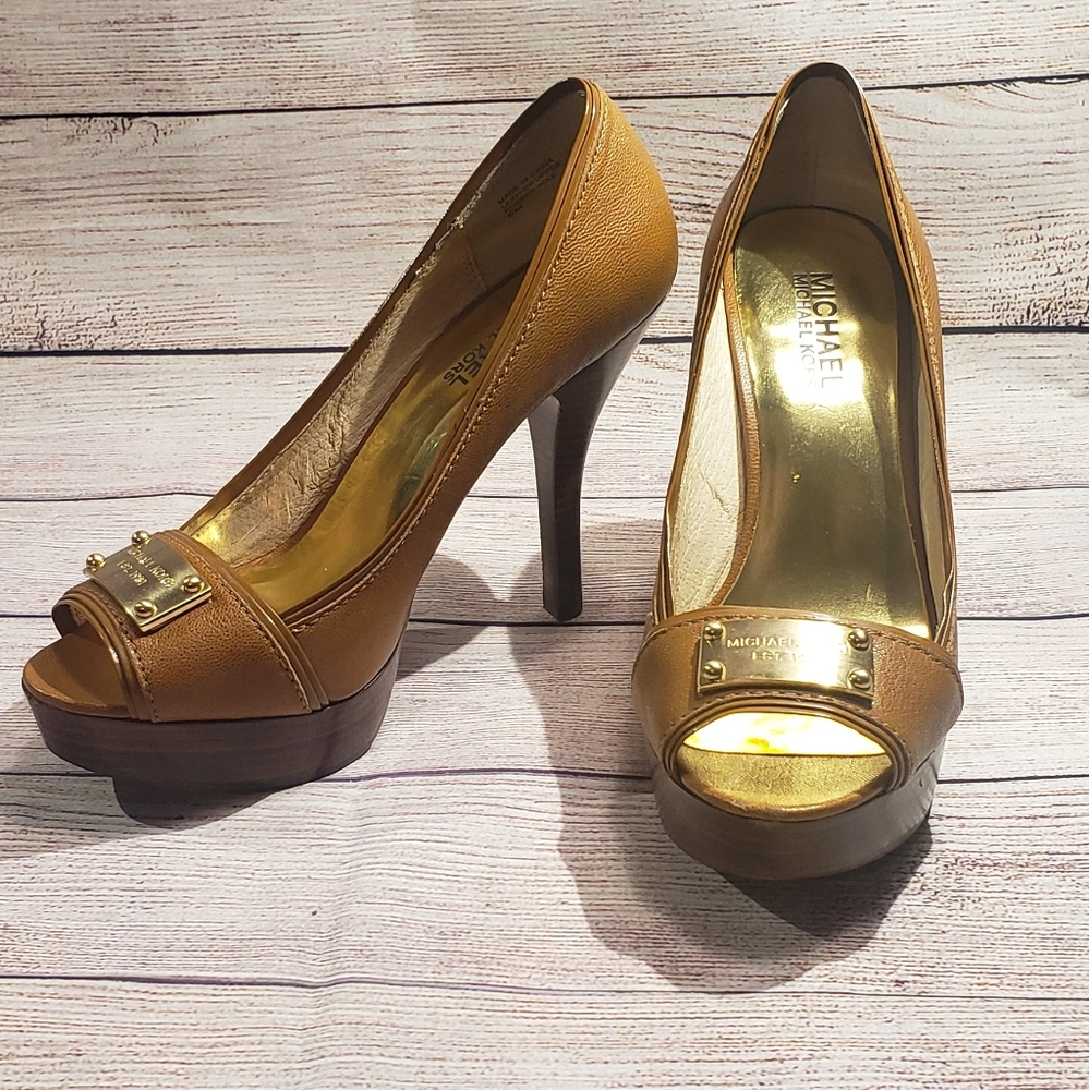 MK Peep Toe Platform Heels